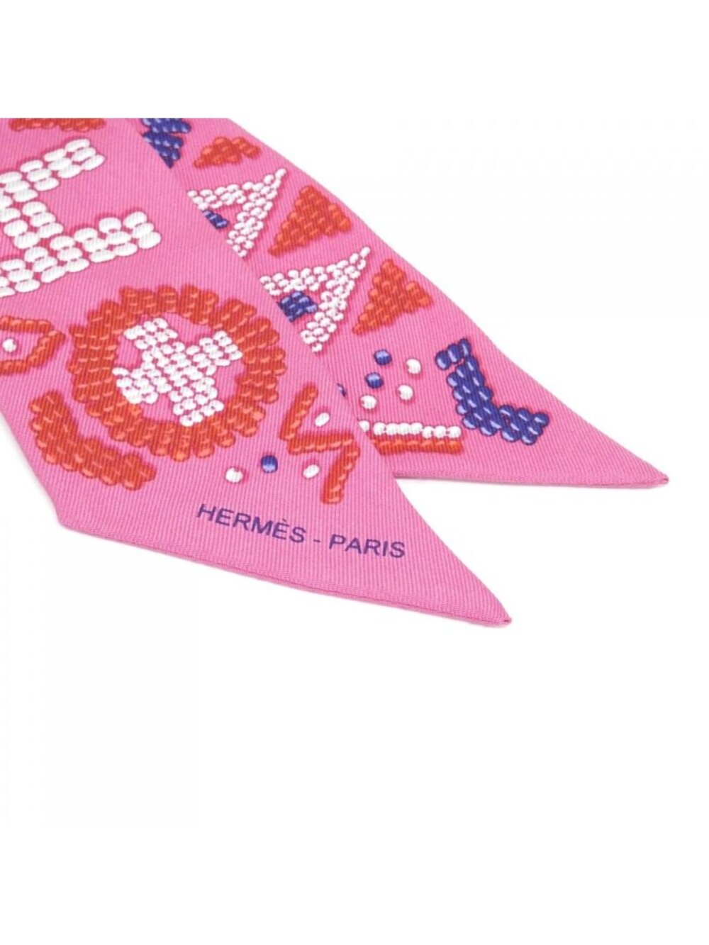 Hermes Kelly en Perles Twilly Scarf - Picture 2 of 5